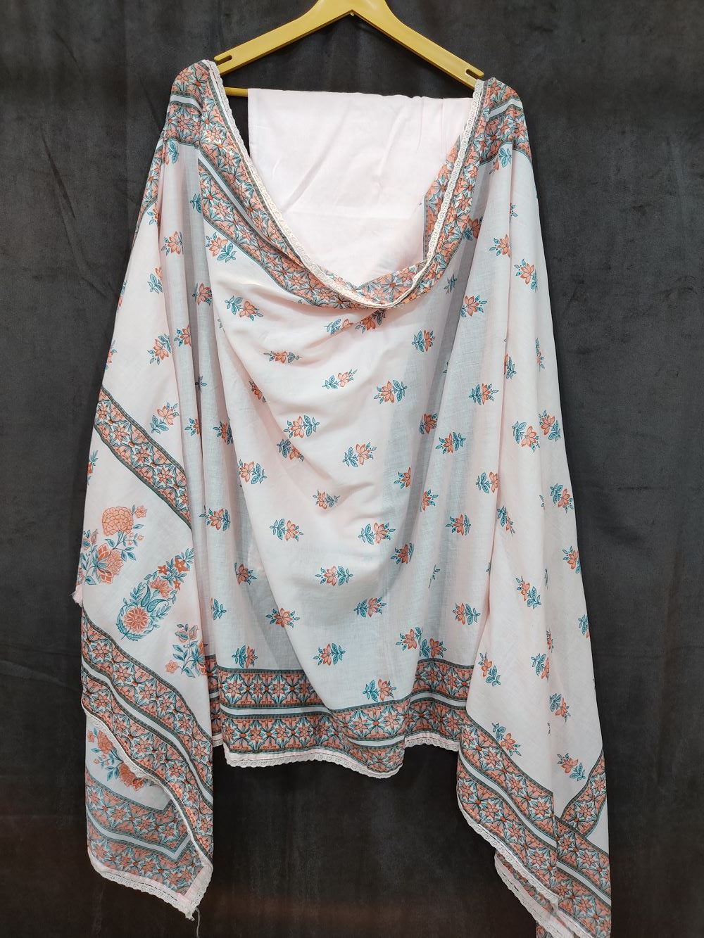 Dobby cotton anarkali suit