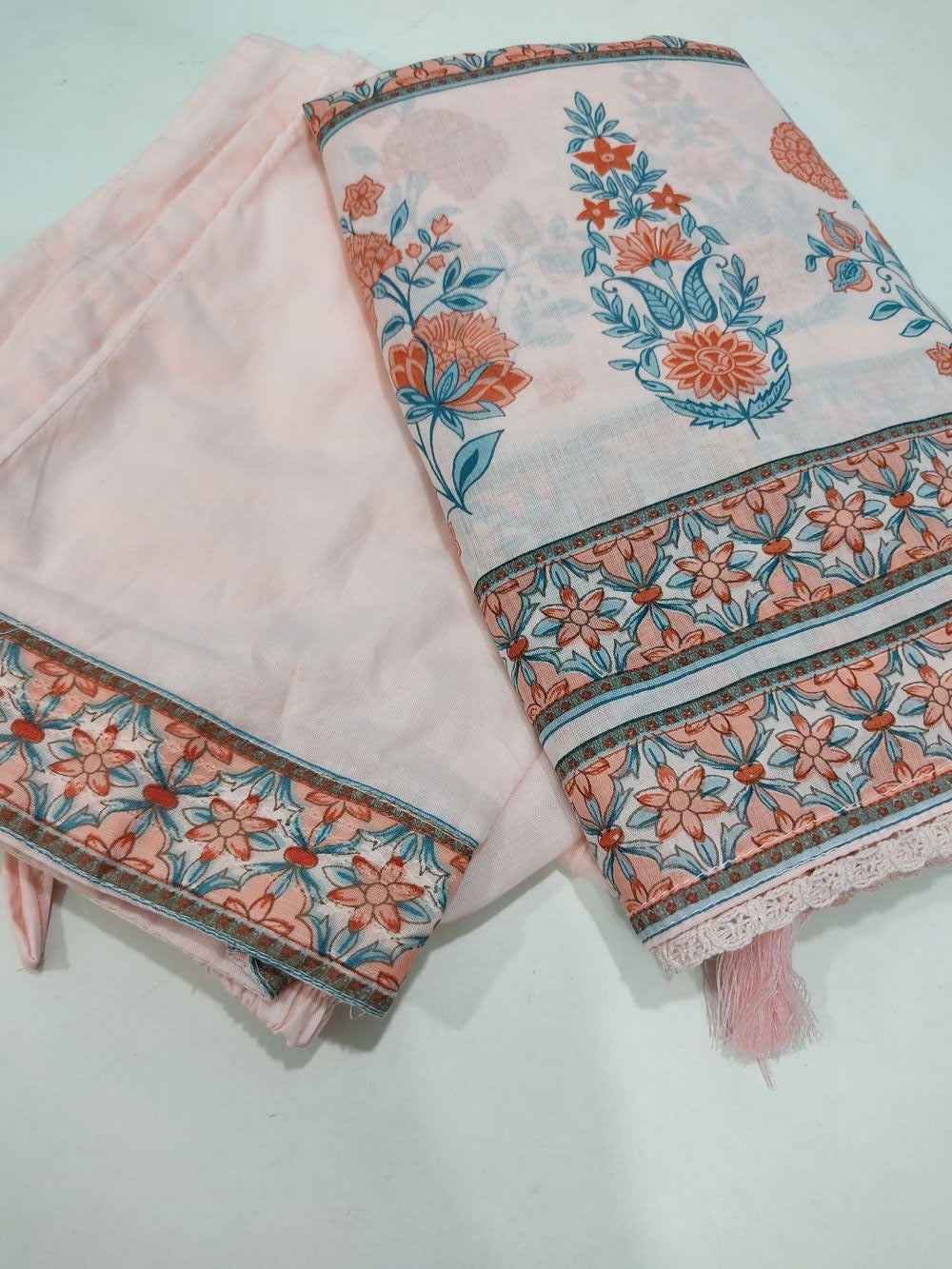 Dobby cotton anarkali suit